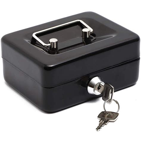 metal money box with key|cash register box with key.